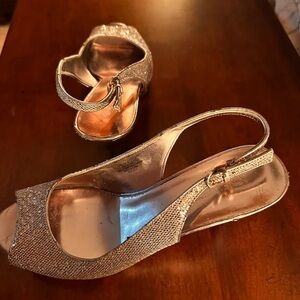 Elegant Silver Women's Slingback Heels
